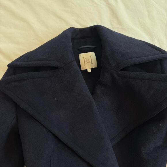 Helsa navy blue wool peacoat - Picture 5 of 6
